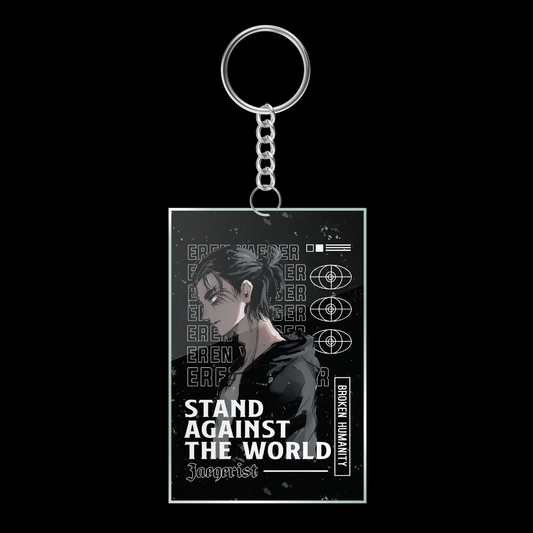 Black Eren Yeager Keychain