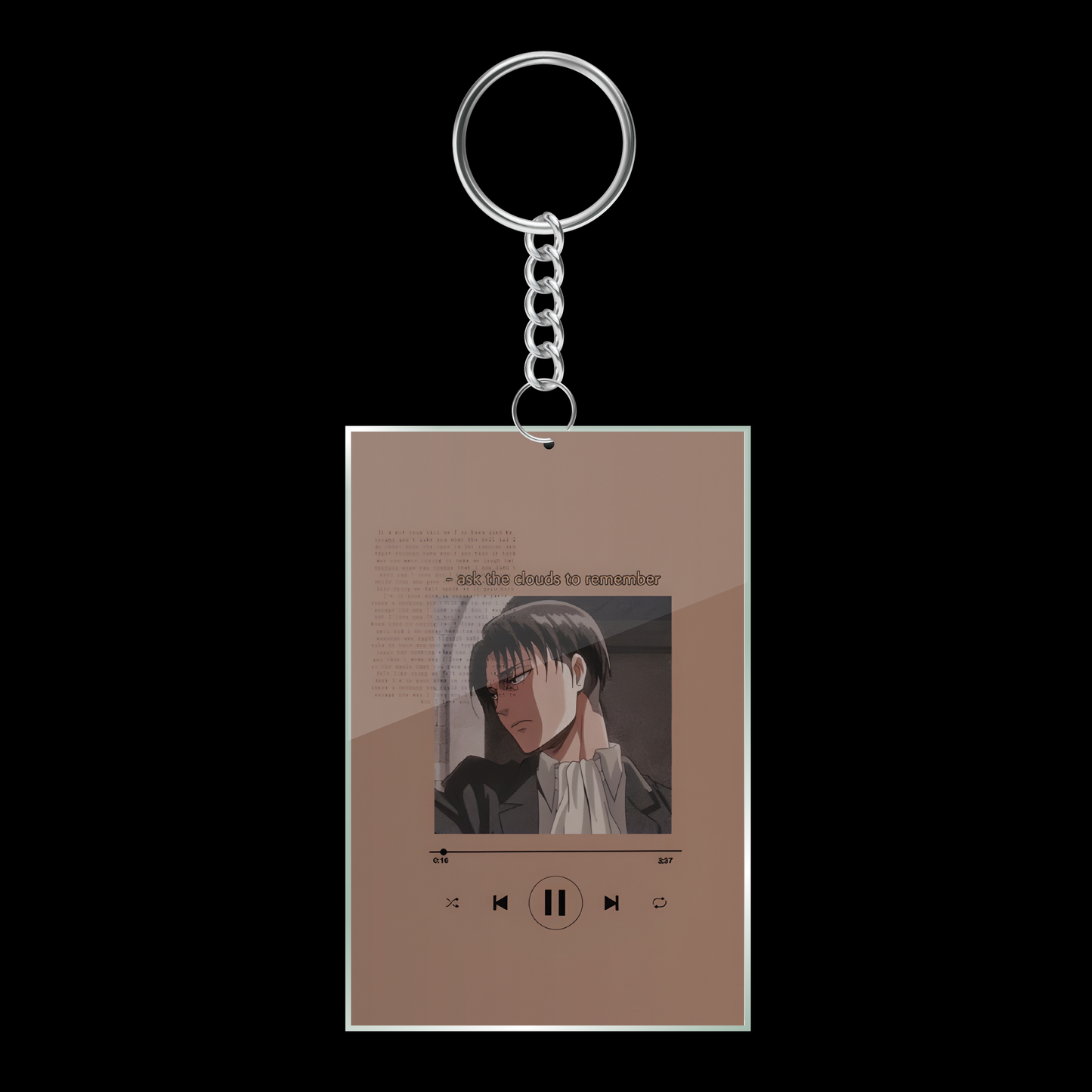 Levi Ackerman Playlist Keychain