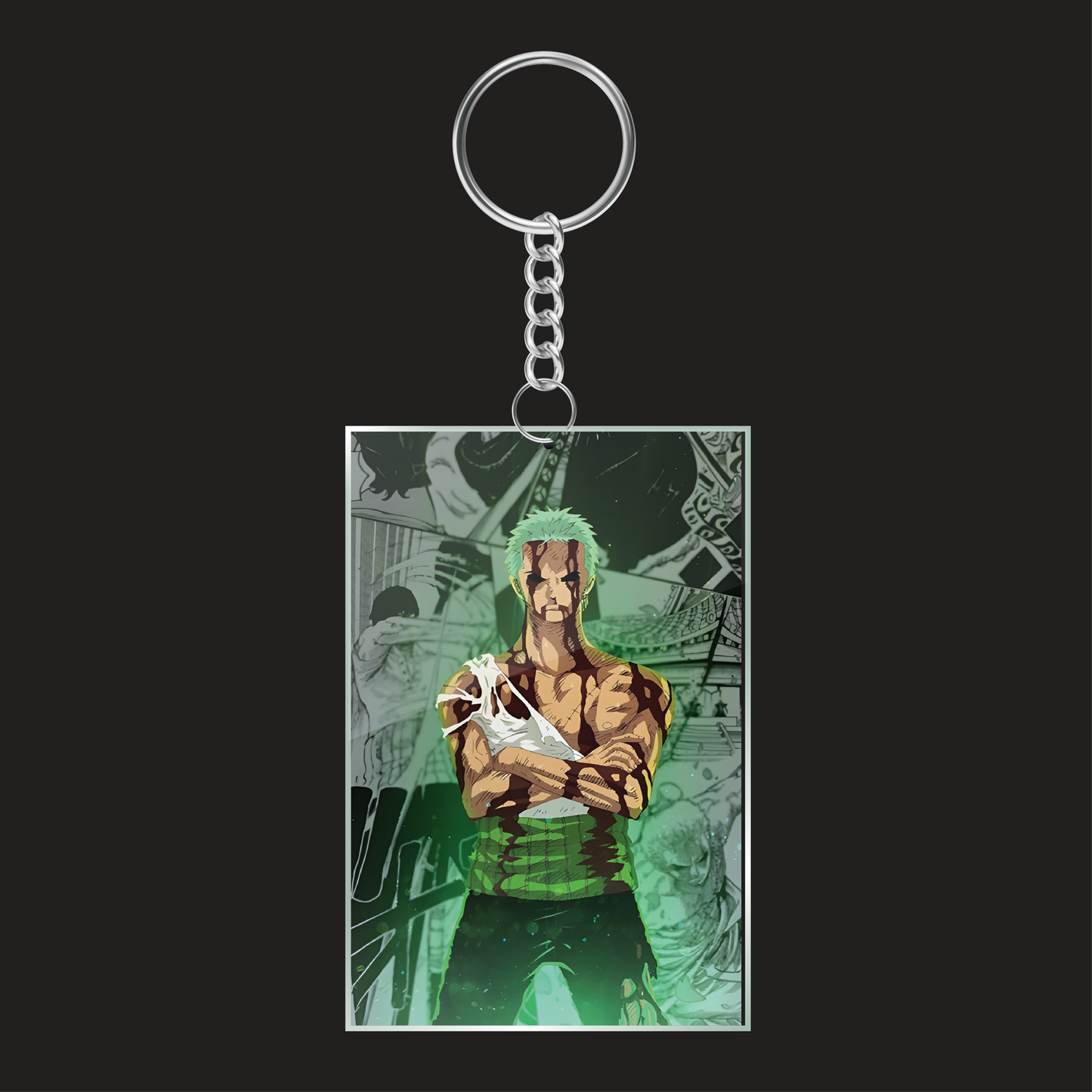 Green Head Zoro Keychain