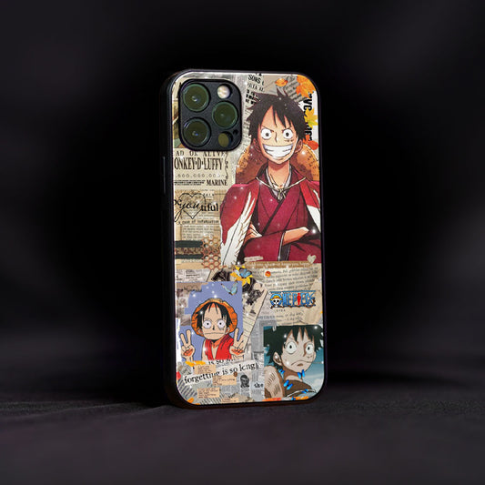 Luffy Collage Glass Case