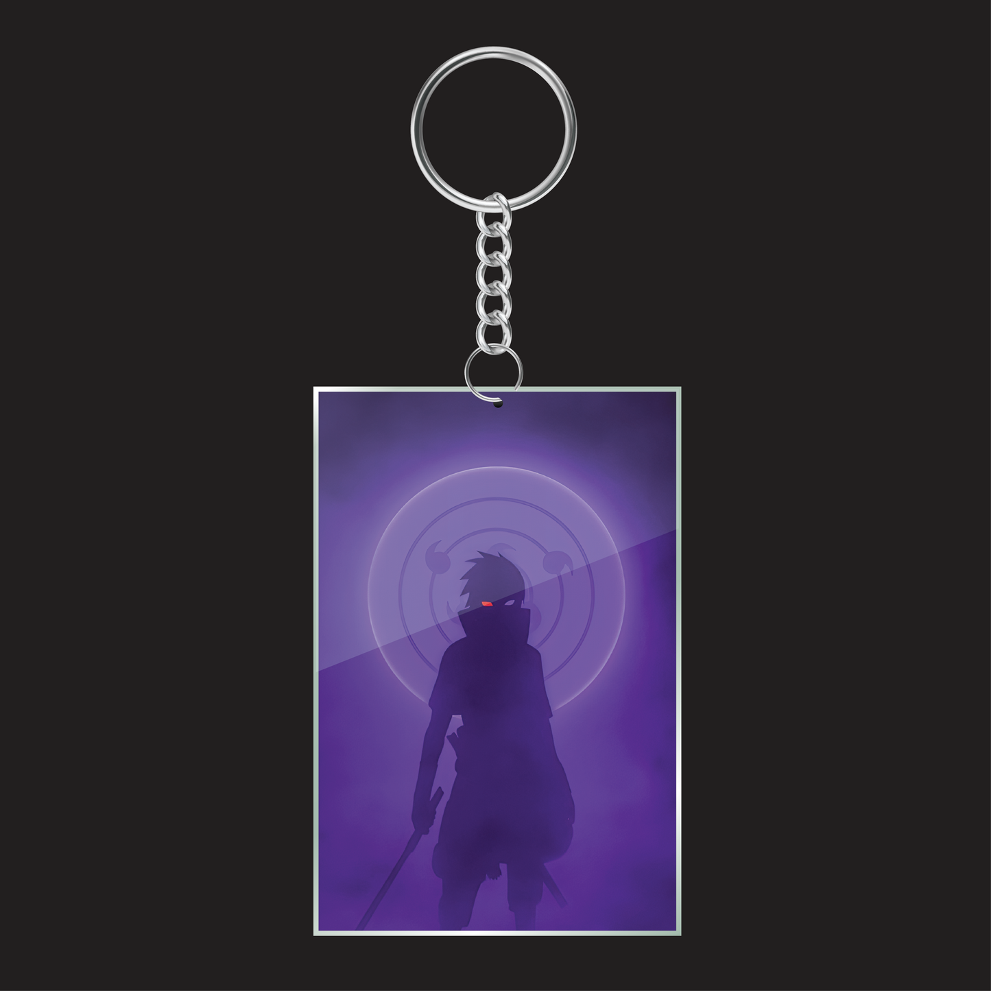 Dark Themed Sasuke Uchiha Keychain