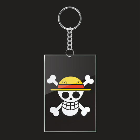 One Piece Luffy Flag Keychain