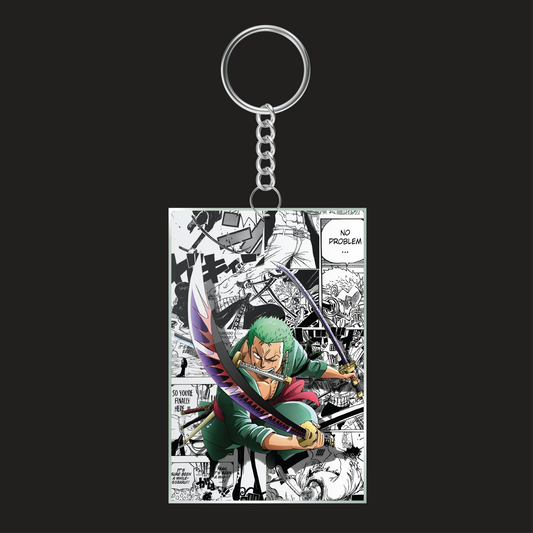 One Piece Zoro Poster Keychain