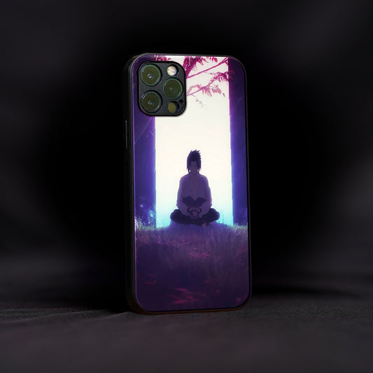 Calm Sasuke Uchiha Glass Case