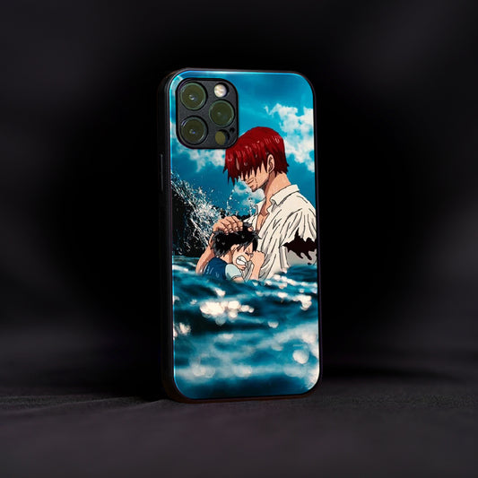One Piece Shanks and Luffy Glass Case